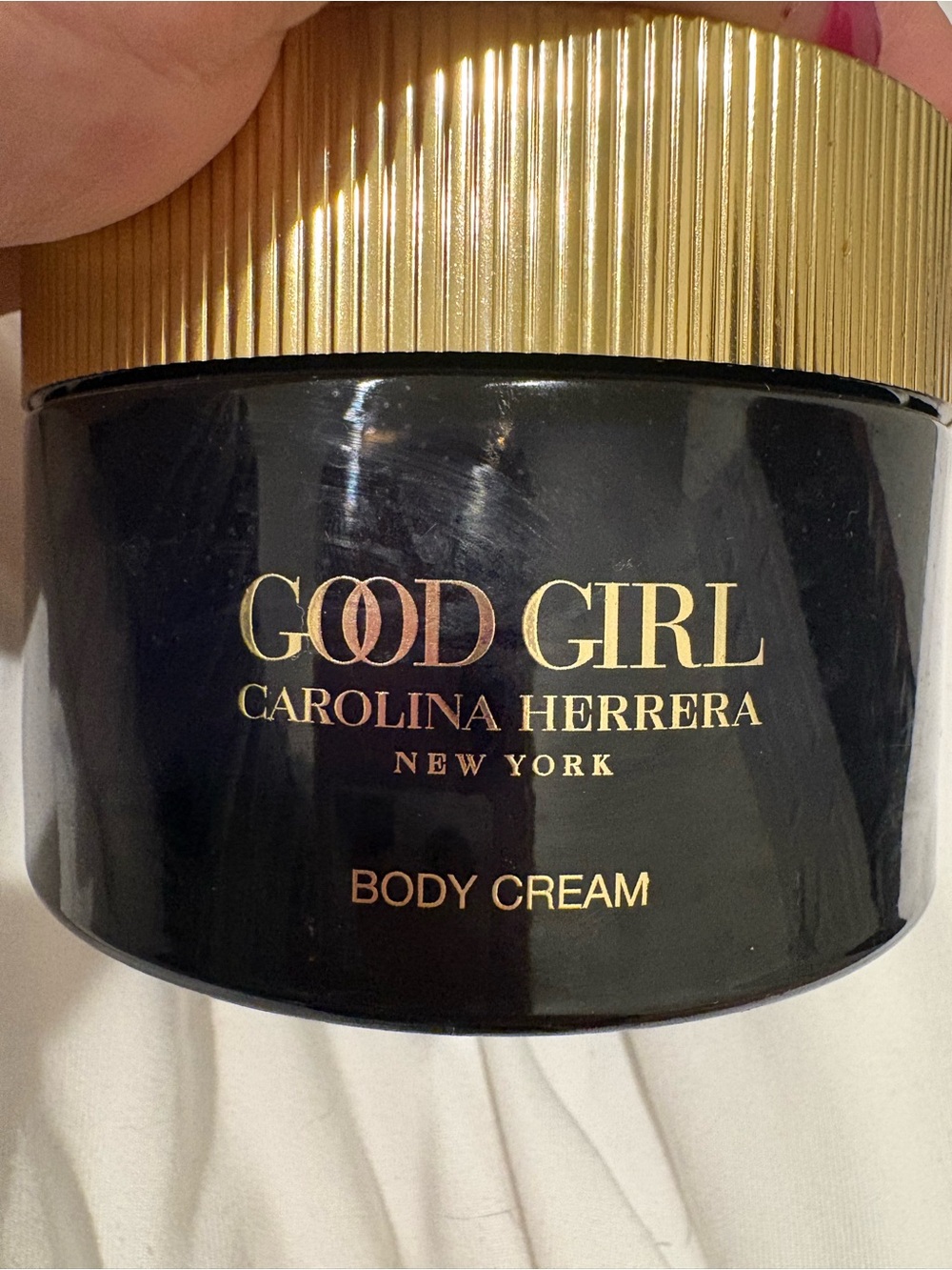 Carolina Herrera Good Girl Body Cream in Black and Gold Jar